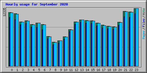 Hourly usage for September 2020