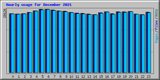 Hourly usage for December 2021