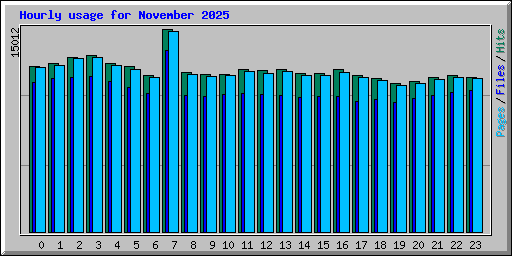 Hourly usage for November 2025