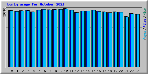 Hourly usage for October 2021